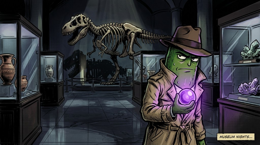 Dick Pickle in a museum