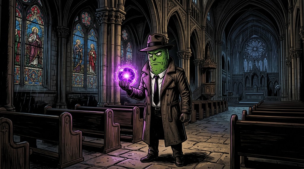 Dick Pickle in a church