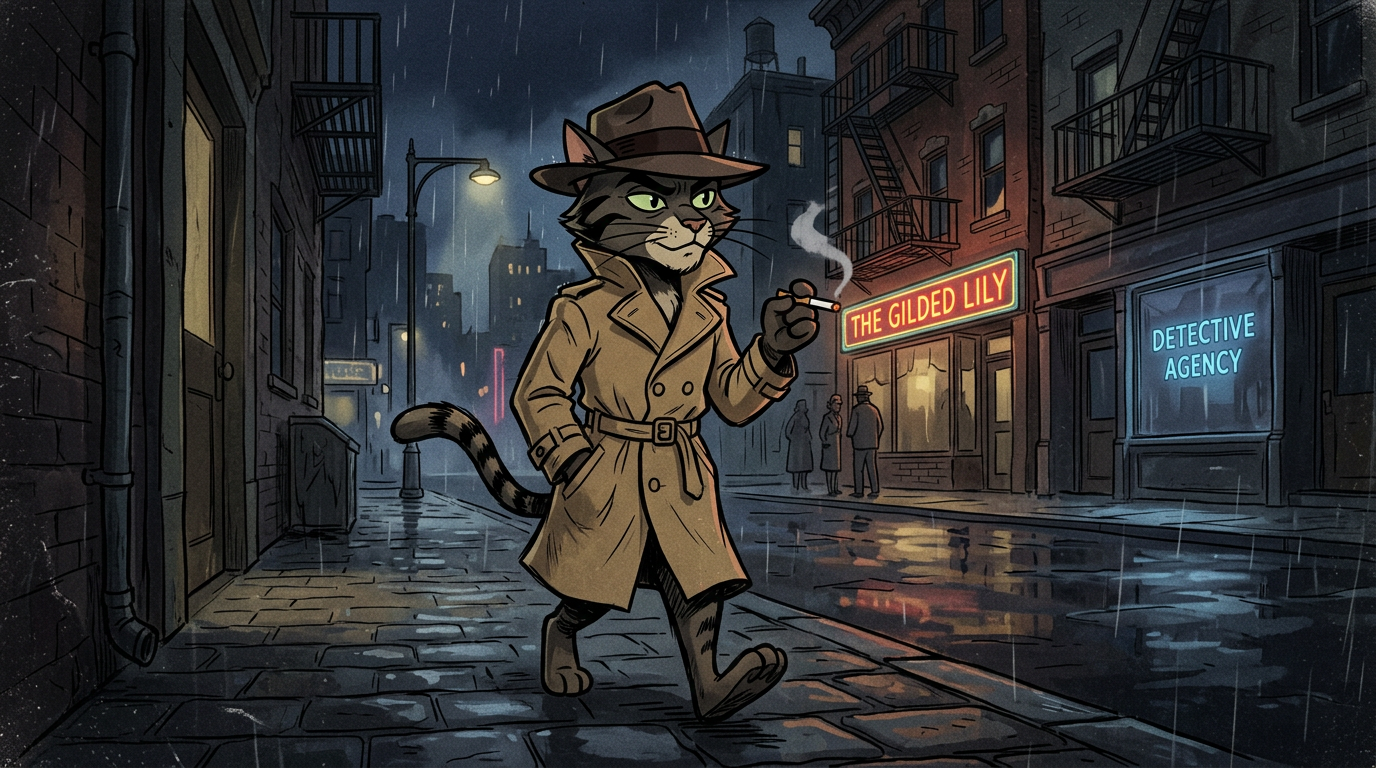 Detective Cat character