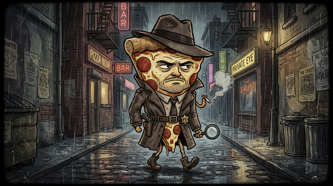 Pizza detective character