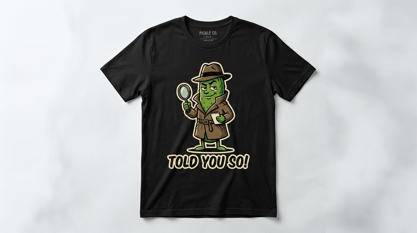 Told You So! T-Shirt Black — Dick Pickle